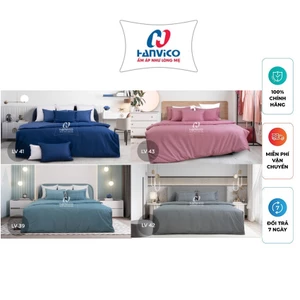 Bộ ga nệm chun Hanvico Living Basic 8 màu đơn sắc