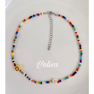 Vòng cổ nữ handmade hạt cườm nhiều màu Daisy