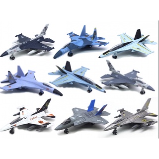 Mô hình máy bay chiến đấu bằng hợp kim F-16 Su-35-18 F35-20 22cm