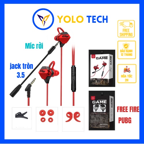Tai Nghe Gaming G-10 Chính Hãng Có Mic Rời Lọc Tiếng Ồn Chuyên Dụng Cho ...