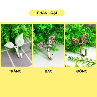 Móc Treo Núm Vén Rèm Cửa Bằng Sắt Hình Lá NV04