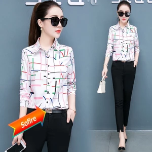Áo Sơ Mi Tay Dài Form Ôm In Họa Tiết Size Lớn