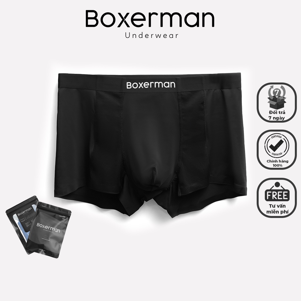 Quần Boxer Nam Promesh Black Cao Cấp Boxerman 