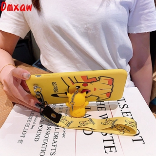 Ốp Điện Thoại Hình Hoạt Hình Doraemon Minnie Có Dây Đeo Xinh Xắn Cho Iphone 8 7 6s 6 Plus
