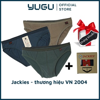 Quần sịp nam cotton lụa cao cấp lưng nhỏ JACKIES M05, 1 chiếc quần lót tam giác nam siêu mát 40kg-90kg Việt Nam, che tên
