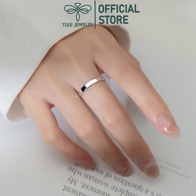 Ảnh Nhẫn bạc TLEE mẫu bản trơn 3mm freesize TLEE JEWELRY A0331 4