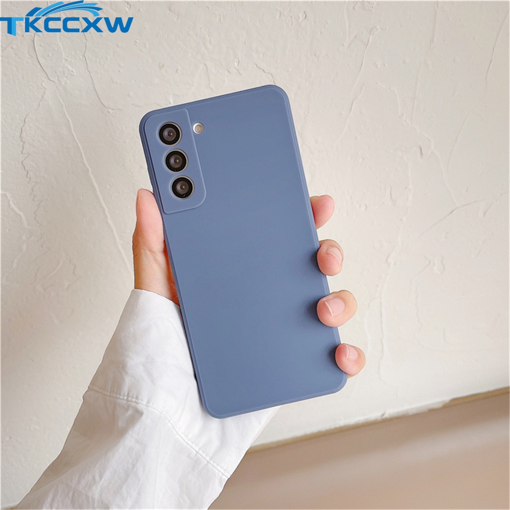 Ốp điện thoại Tpu mềm màu kẹo lưng nhám cho Samsung Galaxy S21 S20 Fe S21 Ultra S21 Plus