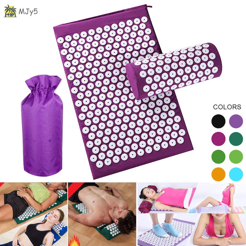 Body Head Foot Neck Massager Cushion Mat Set Acupressure Relieve