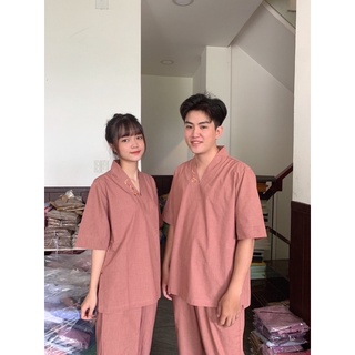 Đồ Lam Đi Chùa # Tim Tâm # Nam Nữ# Cổ V # Đồ Bộ Nam Nữ # Quần Áo