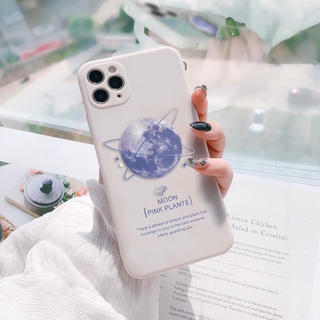 Ốp lưng iphone cạnh vuông Moon tím dành cho iphone 6 đến 16promax - E154