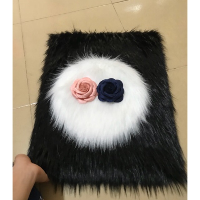 Thảm Lông Hình Tròn - Thảm Tròn Lông Dài Trải Kệ Lồng Chim