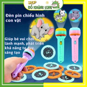 Đèn Pin Chiếu Hình Cho Bé Full 80 Hình Ảnh Sống Động Đèn Chiếu Hình 3D Đồ Chơi Cho Bé - BỐ KHỦNG LONG