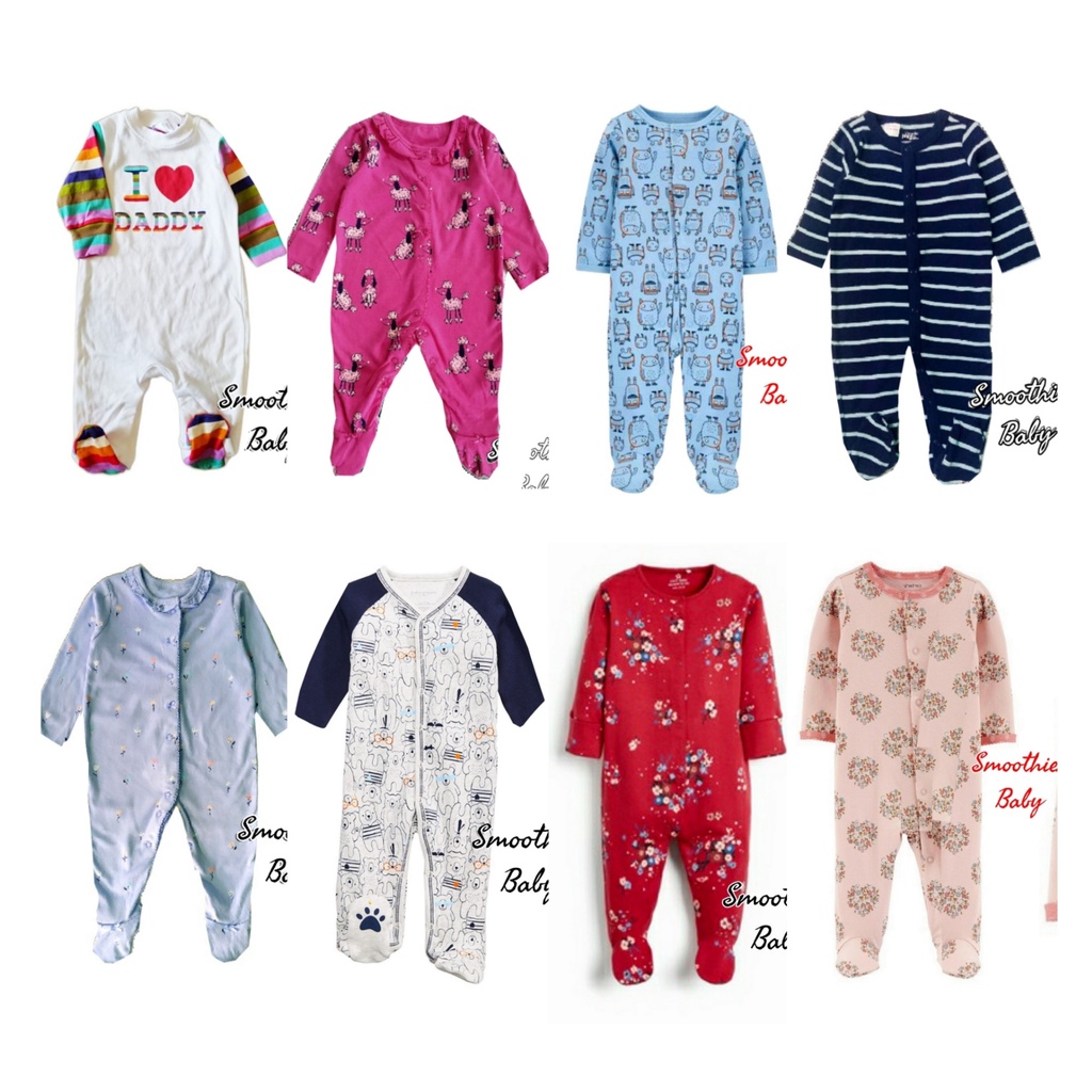 [SIÊU SALE] Sleepsuit Body liền thân ngủ NÚT BẤM cho bé sơ sinh 47kg