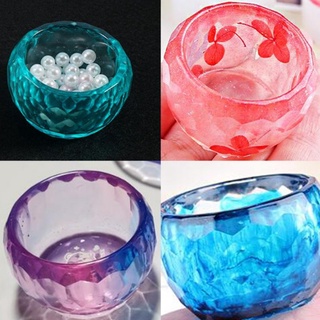3 Pcs UV Crystal Epoxy Molds Handmade Round Bowl Hexagon Cup Dishes Resin Mold