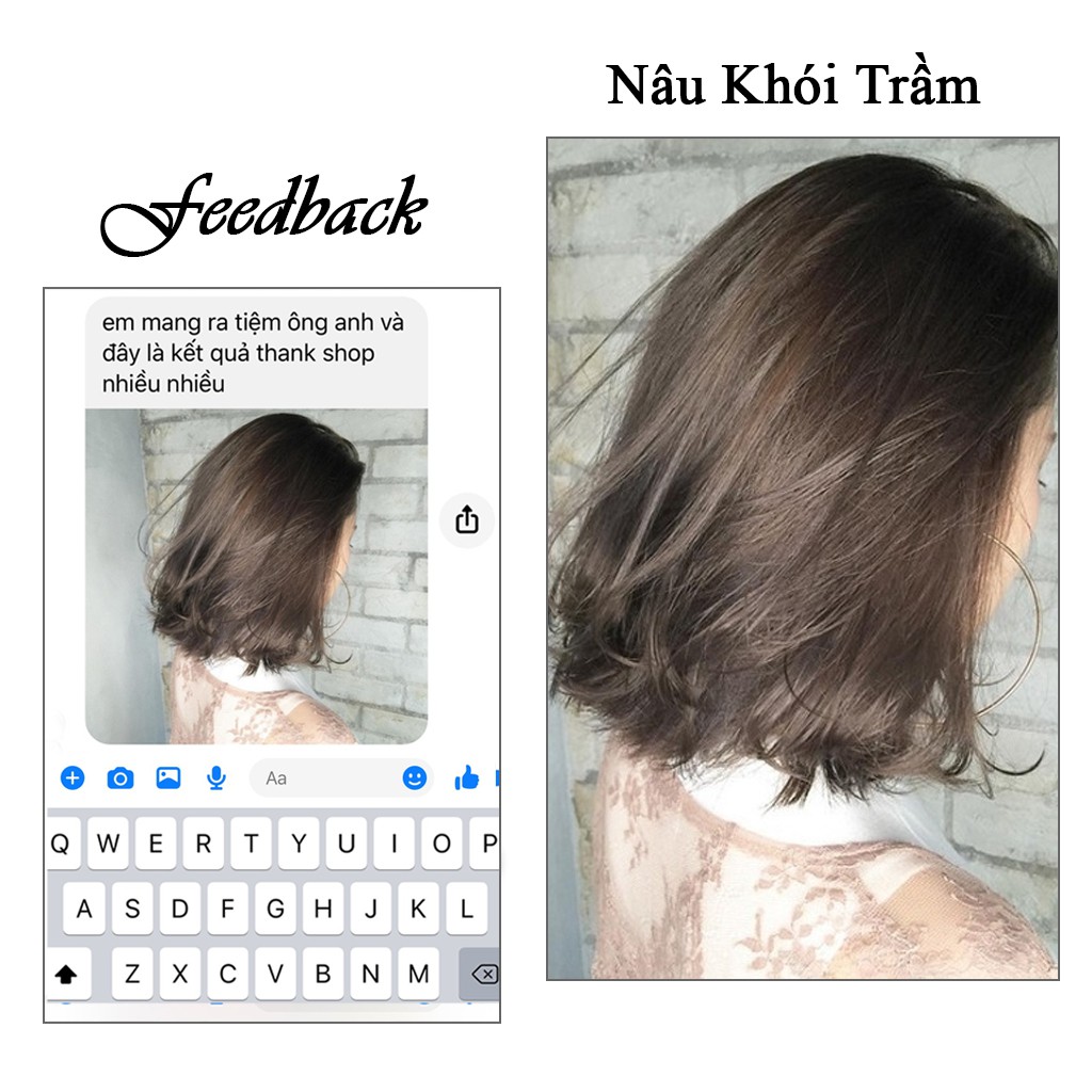 Thuốc nhuộm tóc màu NÂU TRẦM 100ml màu nhuộm lên chuẩn tone