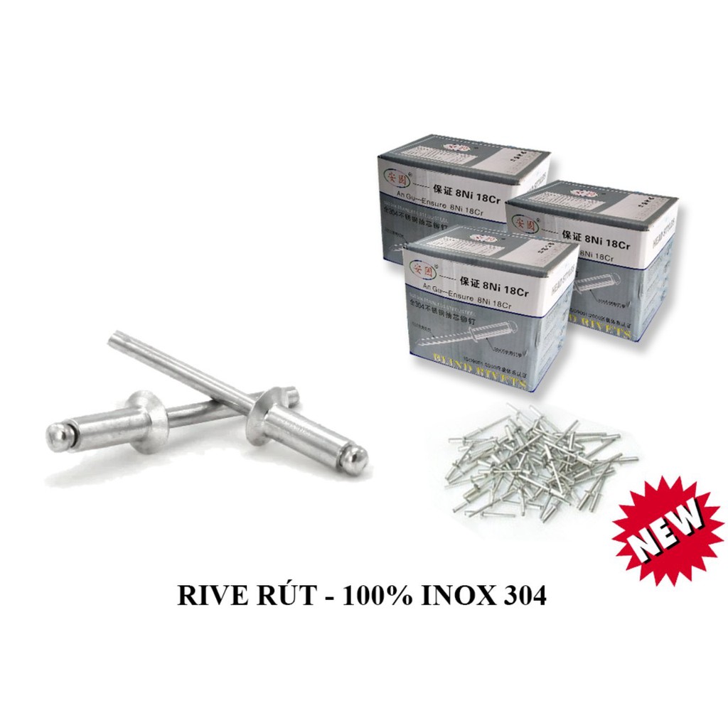 10 con đinh rút RIVE INOX 304, hàng cứng cáp, size chuẩn | Shopee Việt Nam