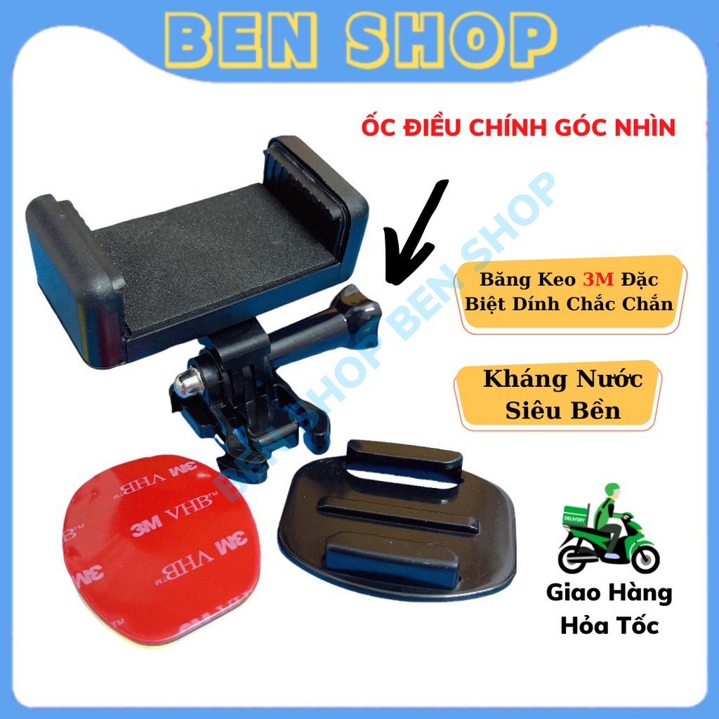 Kẹp Điện Thoại Dán Lên Mặt Đồng Hồ Xe Máy, Có Đế Cài Dễ Tháo Lắp (Kèm Miếng Dán 3M)-PHỤ KIỆN BEN