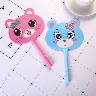 COMBO 5 Bút Bi Kèm Quạt nhiều màu hình thú siêu dễ thương 88236