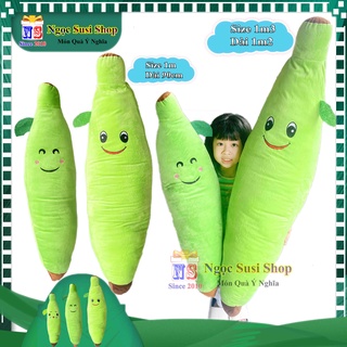 [ẢNH THẬT MÀU HIẾM] GẤU BÔNG GỐI ÔM TRÁI CHUỐI XANH SIZE TO CAO CẤP - THÚ BÔNG QUẢ CHUỐI