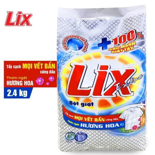 Ảnh Bột giặt Lix Extra hương hoa 2.4Kg EB247 làm trắng quần áo tăng gấp đôi sức mạnh lưu hương lâu cho giặt tay giặt máy 3