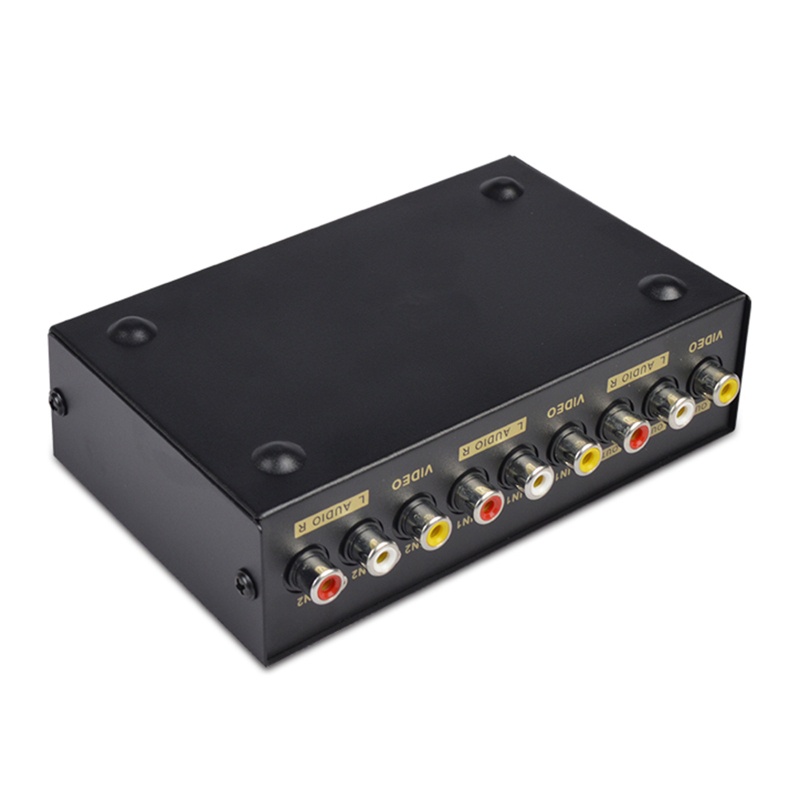 IOR 2 cổng AV RCA Switch 2 trong 1 ra Hộp chọn Video tổng hợp L R cho đầu DVD