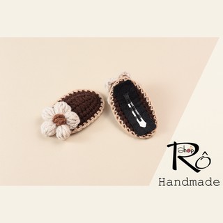 Kẹp tóc bông hoa tiểu thư cho nữ và bé gái siêu xịn 6cm |Cặp tóc mái thanh lịch |Shop Rô Handmade