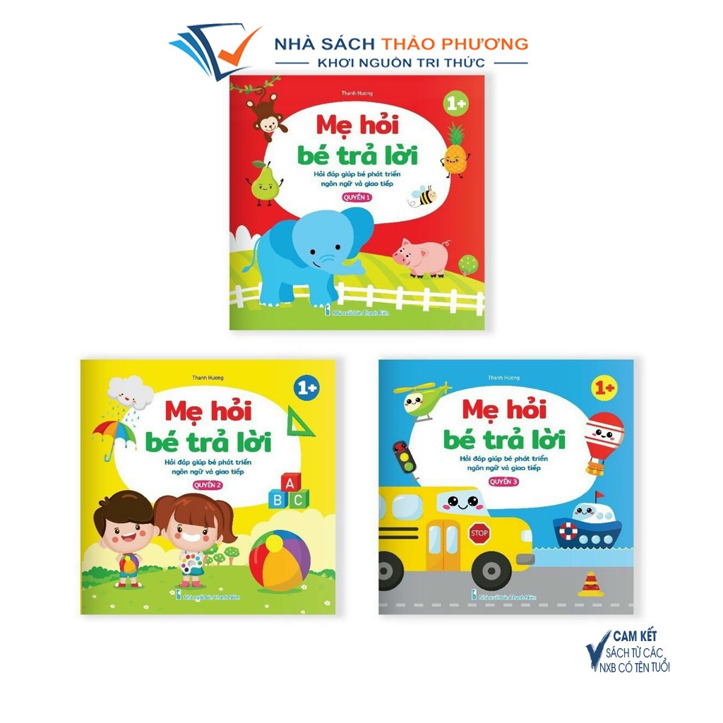 Sách - Mẹ Hỏi Bé Trả Lời - Hỏi đáp giúp bé phát triển ngôn ngữ và giao tiếp - Trọn bộ 3 cuốn