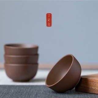 [GIÁ RẺ] Chén trà tử sa, dáng tròn, được làm hoàn toàn thủ công, kích thước 6x3cm, dung tích 50ml