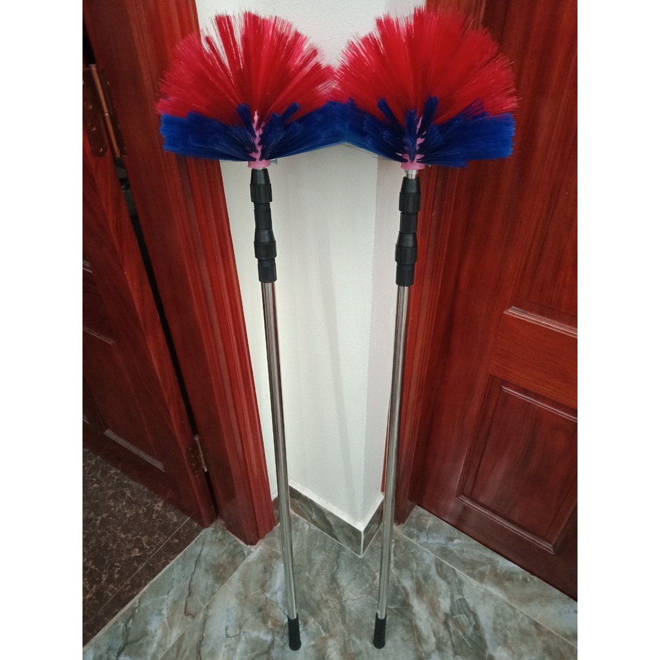 (Chổi 4m)Chổi quét mạng nhện cây sào rút inox đa năng vệ sinh trần nhà ...