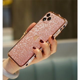 Bling Kim Cương Giả Lấp Lánh Pha Lê Dimond Ốp Lưng Cho iPhone 11 12 13 14 ProMax Ốp Lưng Kim Loại Cho iPhone 7 8 Plus X Xr XSMAX Ốp Lưng K03
