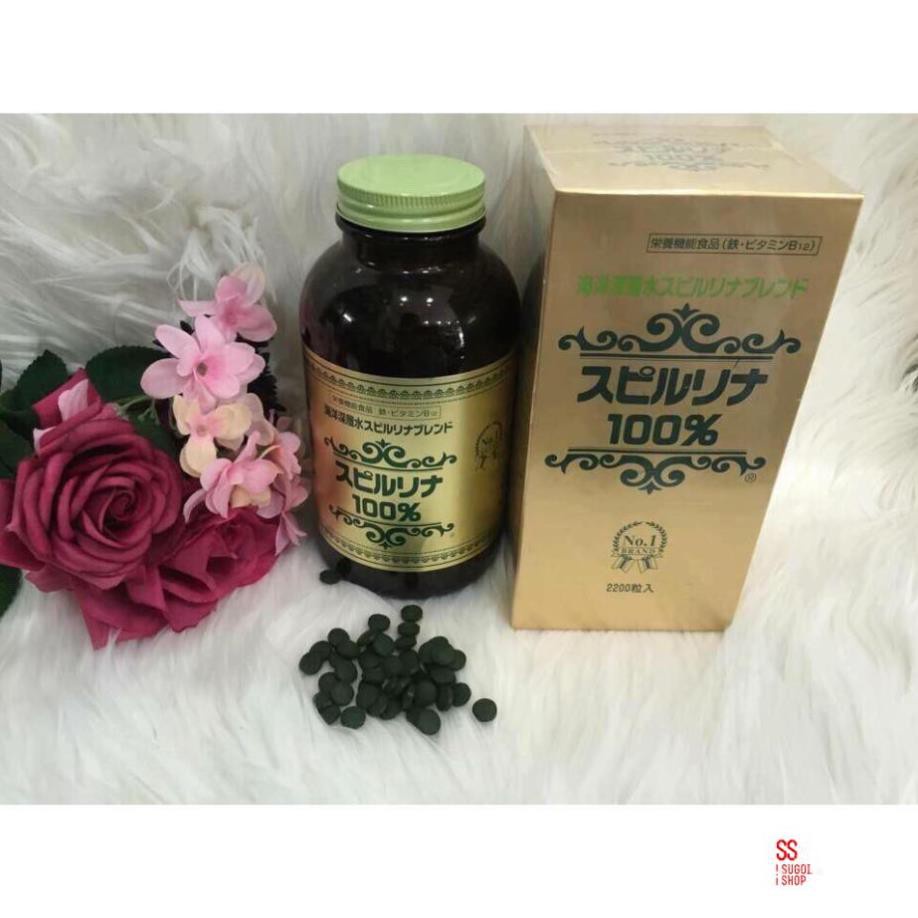 Tảo xoắn Spirulina Nhật Bản hộp 2200 Viên