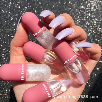 Fit Colors Crystal Jelly Lip Gloss Capsule Lip Plumer Oil Shiny Clear Lip Balm Beauty Lip Makeup Liquid Lip Lip Lip Oil Dưỡng Ẩm