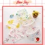 Khăn yếm tam giác cho bé chất liệu Cotton 2 lớp có cúc bấm cao cấp Shop Dâu Tây Stores