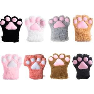 GODD 1 Mèo Con Móng Vuốt Ấm Găng Tay Cosplay Sang Trọng Mitten Cho Halloween