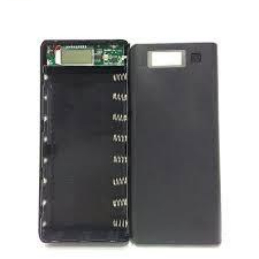 (Chưa Pin) Mạch Sạc dự phòng 2A Màn hình LCD + Box 8 cell pin 18650 ,cu ...