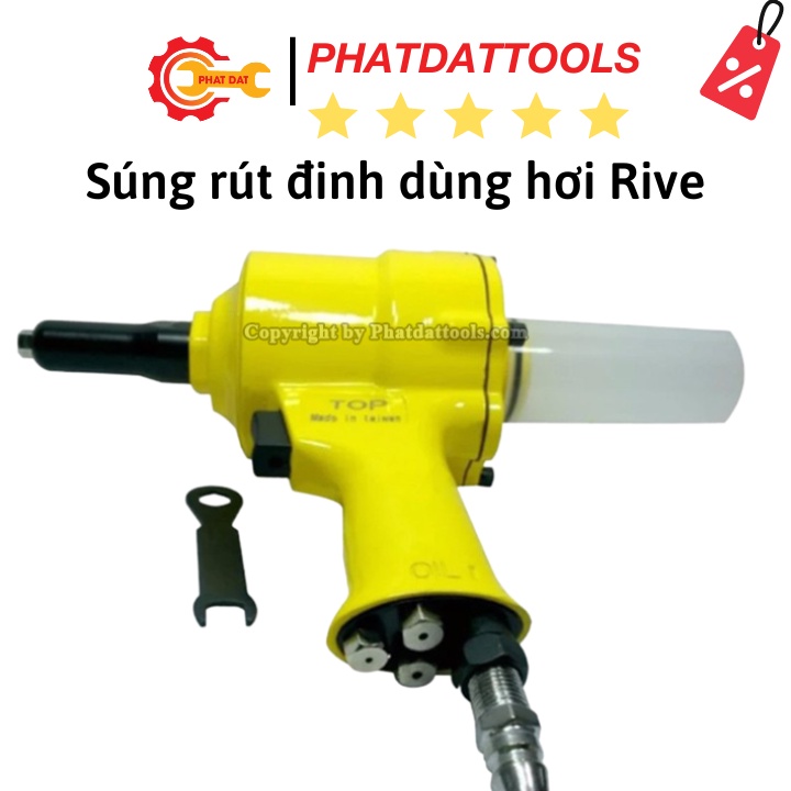 Súng Rút Đinh Tán, Rive Dùng Hơi-Đầu Rút Đinh TOP-Đài loan-Bảo hành 6 ...