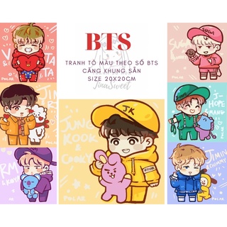 Tranh số hóa KPOP BTS Size 20x20cm