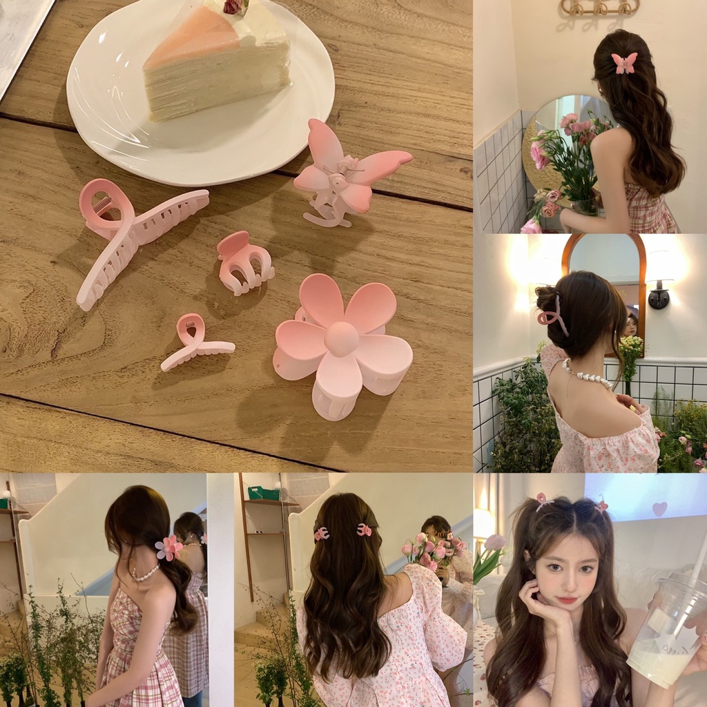 Set 5 Kep Tóc Nữ Tone Hồng Vintage Mẫu Mới Siêu Xinh | BigBuy360 - bigbuy360.vn
