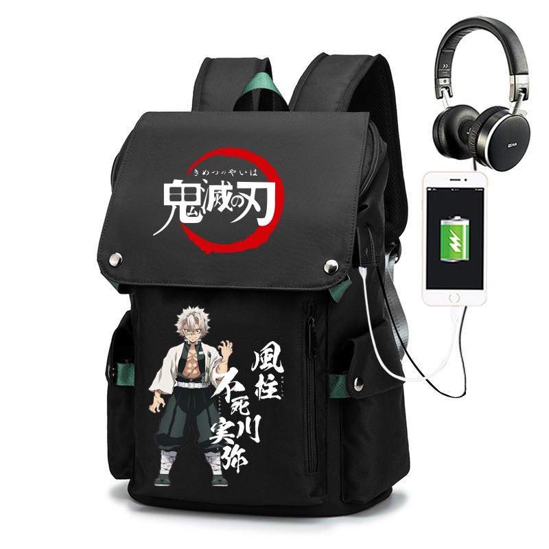 YT2 Demon Slayer Kamado Tanjirou Ba lô chống trộm Schoolbag Sinh viên Oxford vải chống mài mòn túi nam TY2
