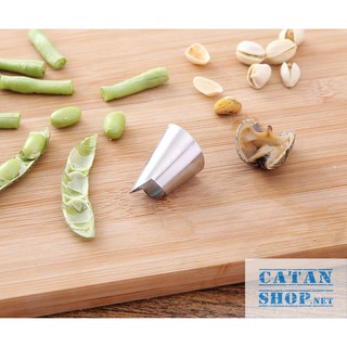 Bộ 2 bọc ngón tay Inox giúp tách hạt, bóc rau củ quả, tách vỏ ngũ cốc chống đứt tay, bảo vệ móng tay GD432-Bocvoinox