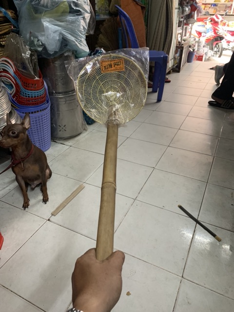 VỢT MÌ CÁN TRE LƯỚI ĐỒNG 1 LỚP NHỎ , TRUNG , LỚN