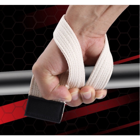 Dây Đai hỗ trợ tập Deadlift, kéo xà đơn, tập lưng xô 100% Cotton siêu bền chắc.