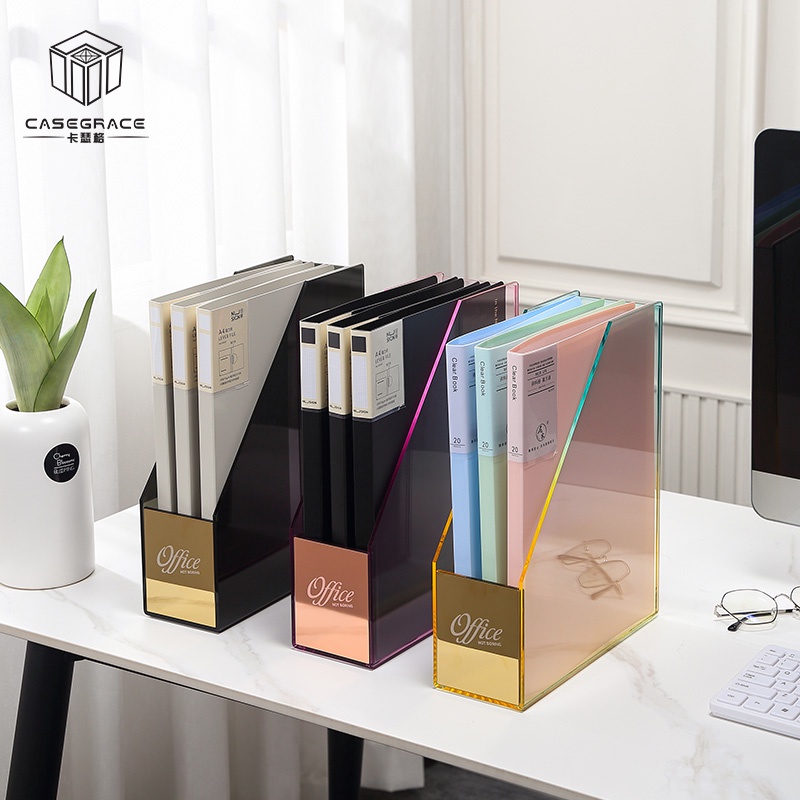 Hộp đựng tài liệu CASEGRACE để bàn bằng acrylic chống va đập tiện lợi cho gia đình/ v