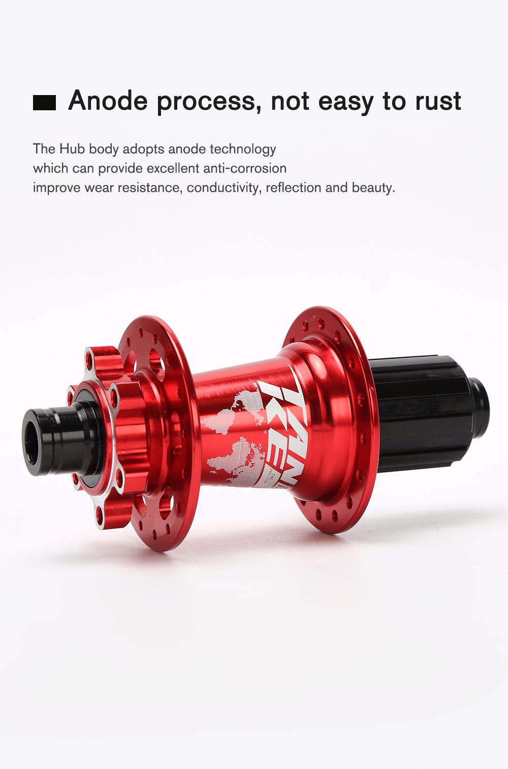 Mô tả Tanke 120 Clicks 32H MTB Bike Hub 6 Pawls 3 răng 6 Vòng bi Cassette Bánh đà 7-12 tốc độ 32 lỗ Phanh đĩa Trung tâm xe đạp - 7
