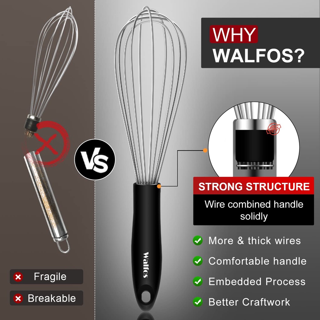 Ảnh Phới lồng đánh trứng WALFOS bằng thép không gỉ cấp thực phẩm 2