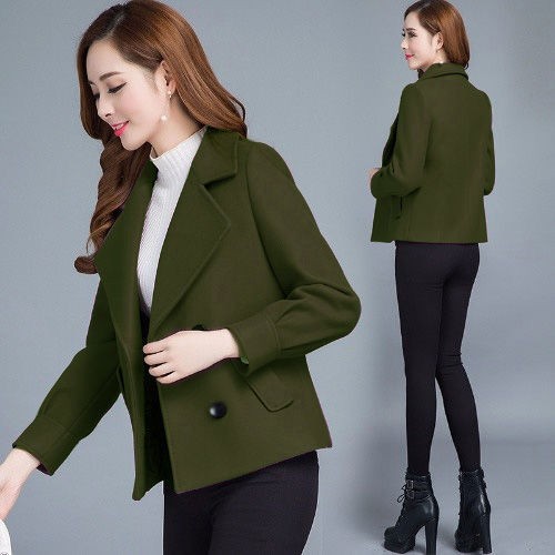 Hàng Sẵn) Áo Khoác Dạ Ngắn Nữ Thời Trang Giản Dị Ad23 - Hàng Quảng Châu Cao  Cấp | Shopee Việt Nam
