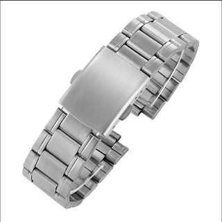 Dây Đồng Hồ Thay Thế Bằng Thép Không Gỉ 18mm / 20mm / 22mm / 24mm Màu Đen / Bạc Cho Nam Và Nữ