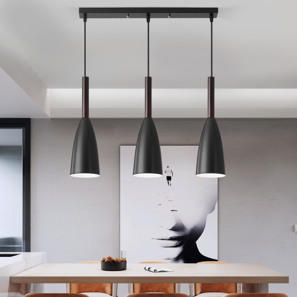 Ảnh Đèn thả đui gỗ SuperVilighting, mã THADUIGO-D100,Sử dụng  bóng led đui E27,AC 220V Kích thước D100 xH300mm BH 24 tháng 3