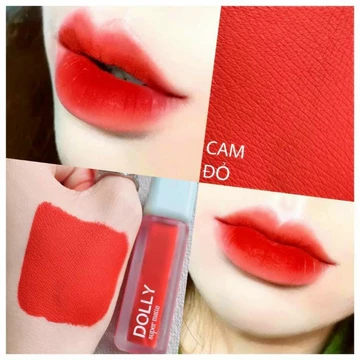 NEW Trend [ mẫu Cam Đỏ - Đỏ Cam ] Son Kem Lì Super Matte Không Chì Màu cam đỏ