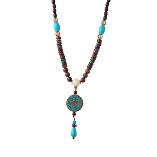 NCE Nepal Vòng cổ Boho Handmade Party Quà tặng may mắn Hạt gỗ Mala